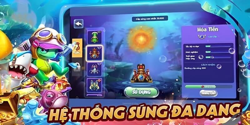 Hệ thống súng của trò chơi đa dạng và có thể tùy ý thay đổi linh hoạt